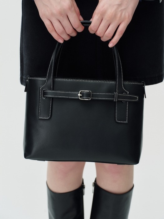 belted bag (tote) - black