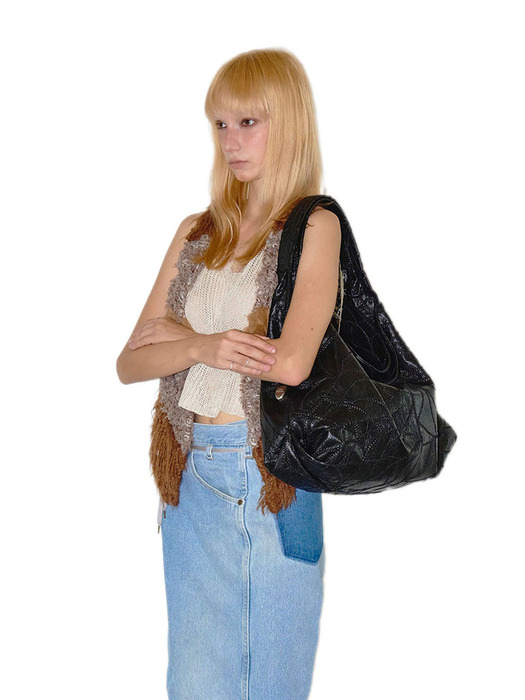 CACTUS HOBO BAG [Black]