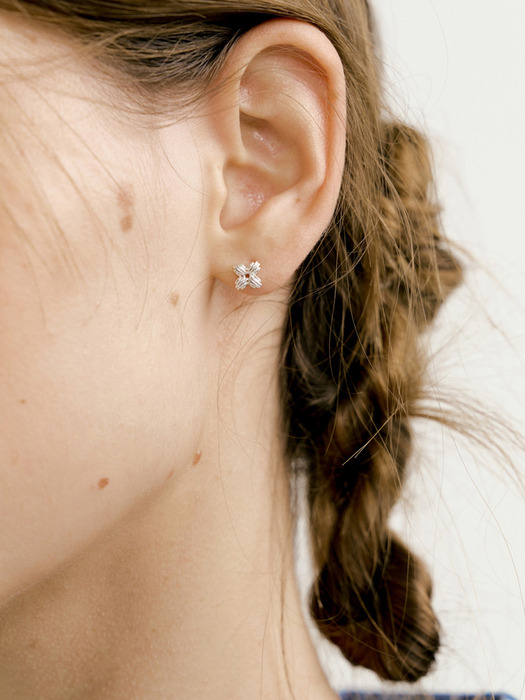 Clover mini Earring (Silver)