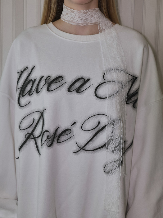 Spread Overfit Sweatshirt [White]