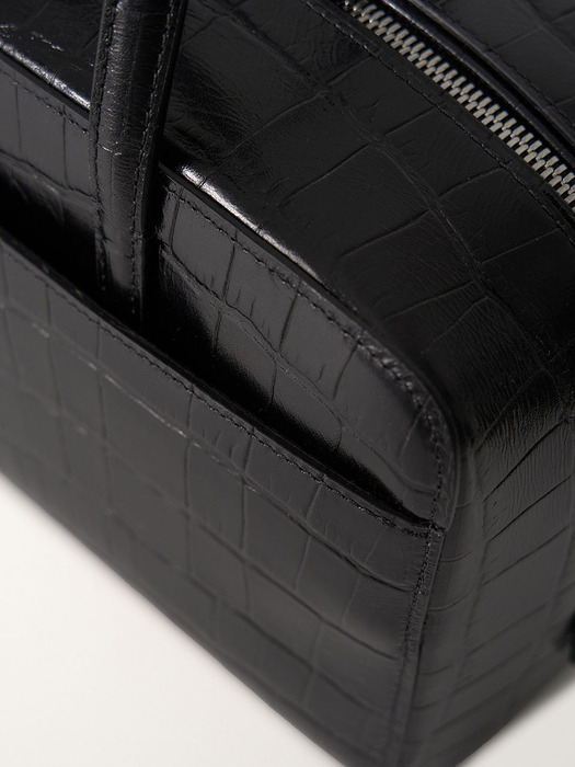 Pocket tote bag (Croco black)