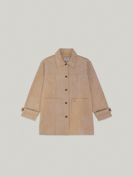 MELLOW SUEDE HALF JACKET [BEIGE]