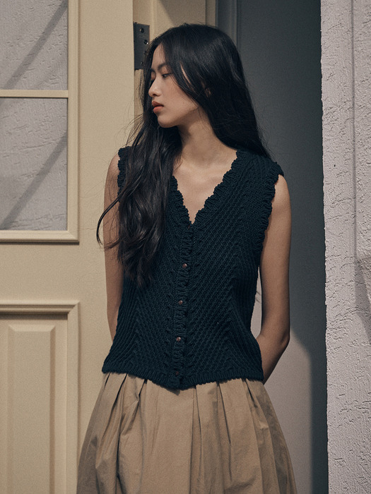 [강수PICK] PICOT PINTUCK FLARE SKIRT_BEIGE