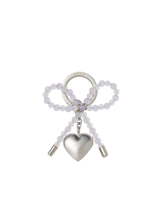 Heart Ribbon Charm (하트 리본 참) Purple - Image 1