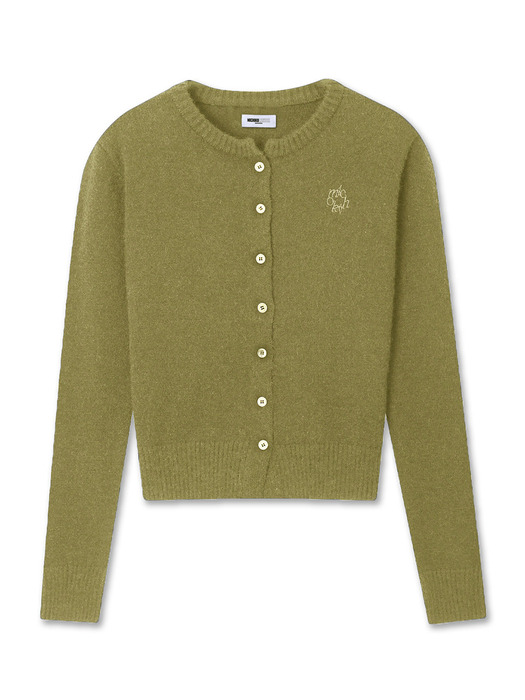[단독] BASIC WOOL KNIT CARDIGAN KHAKI OLIVE