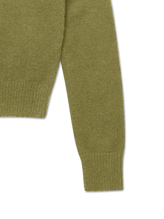[단독] BASIC WOOL KNIT CARDIGAN KHAKI OLIVE