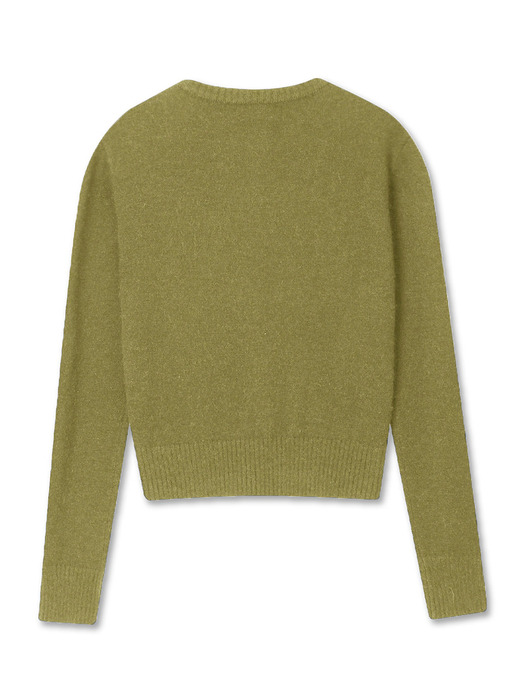 [단독] BASIC WOOL KNIT CARDIGAN KHAKI OLIVE