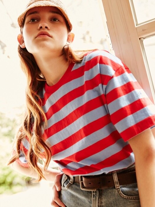 17s STRIPE TEE (RED/BLUE)