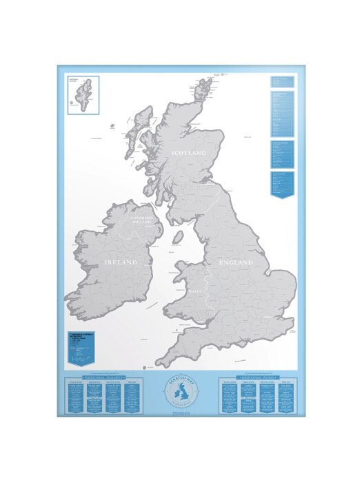 럭키스 스크래치 맵 영국 Scratch Map UK