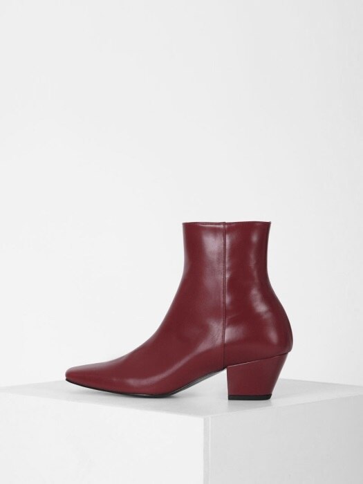 SLIM LINE ANKLE BOOTS - WINE