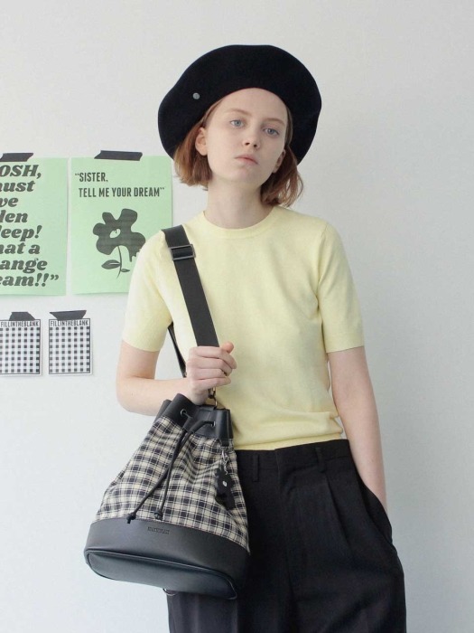 YOKO BUCKET BAG (M) (black)