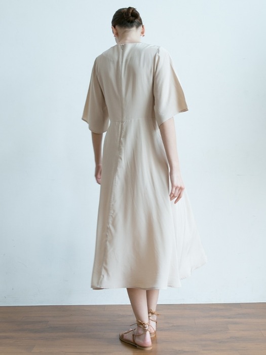 Bell silhouette Dress - Beige