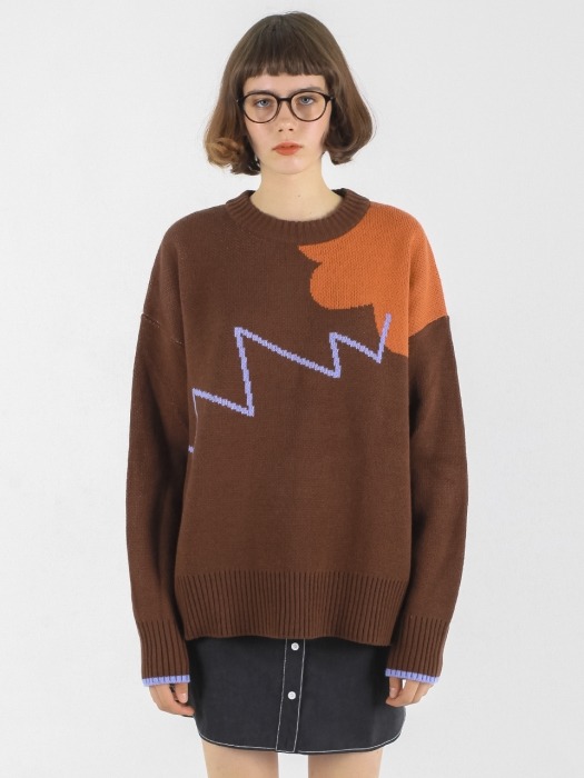 Freedrawing knit_brown