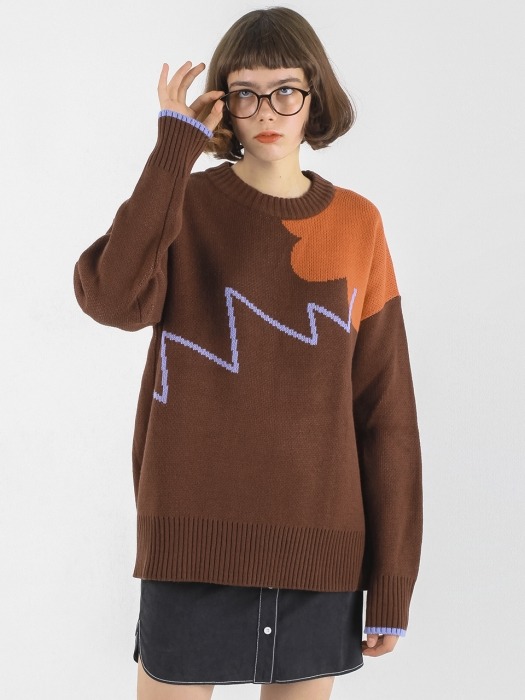 Freedrawing knit_brown