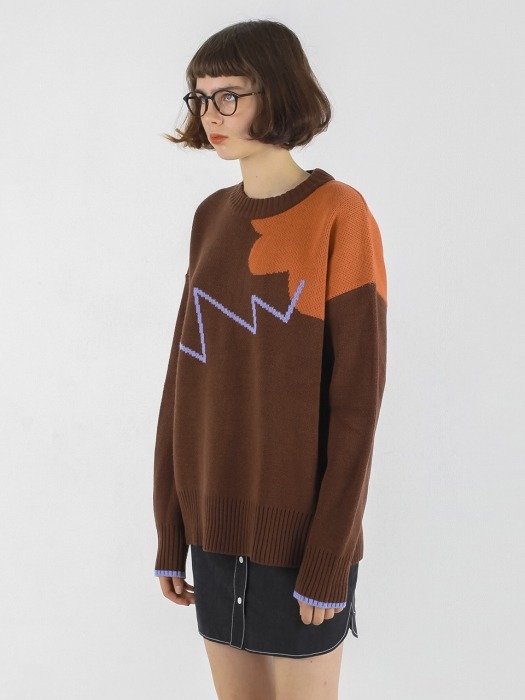 Freedrawing knit_brown