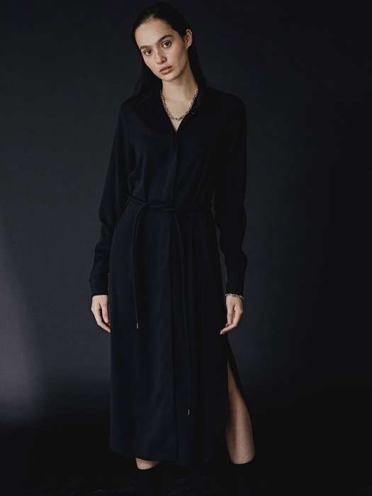 BLACK KARI PERFECT SHIRT DRESS