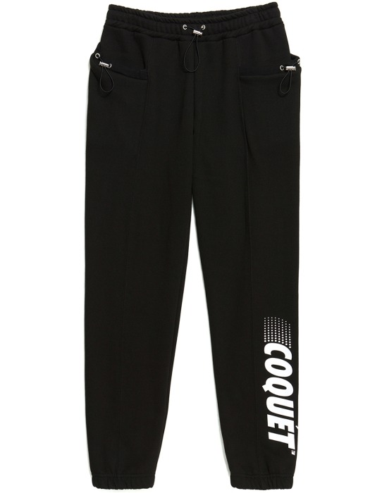 665g STRING SWEAT JOGGER PANTS BLACK