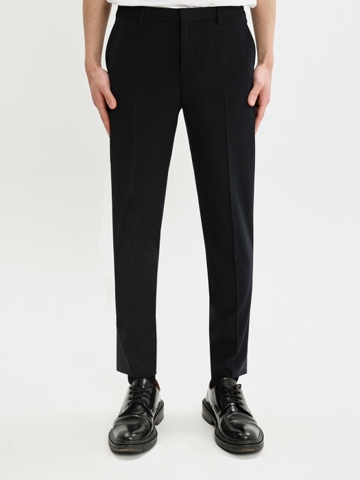 CROP TAPERED SLACKS JS [NAVY]