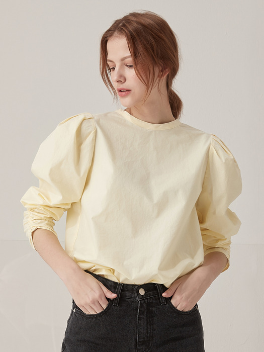 2 way volume blouse - Light yellow