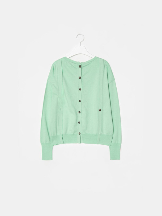 Back Button Knit Pullover - Light Green (KE0151M03L)