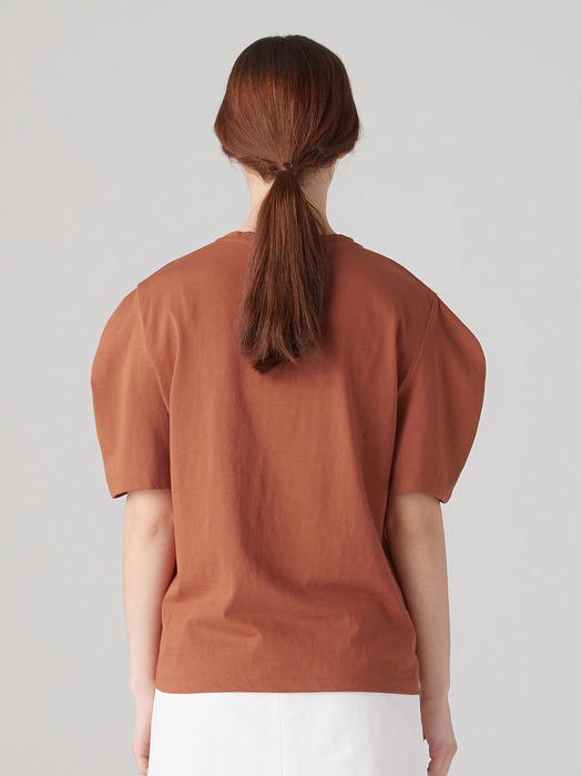 Knotted curve tee -Brick