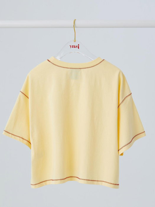 Cropped Over T-shirt [Butter Yellow] JSTS0B903Y1