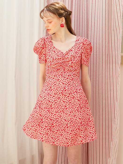 Square Neck Mini Dress_ Pink