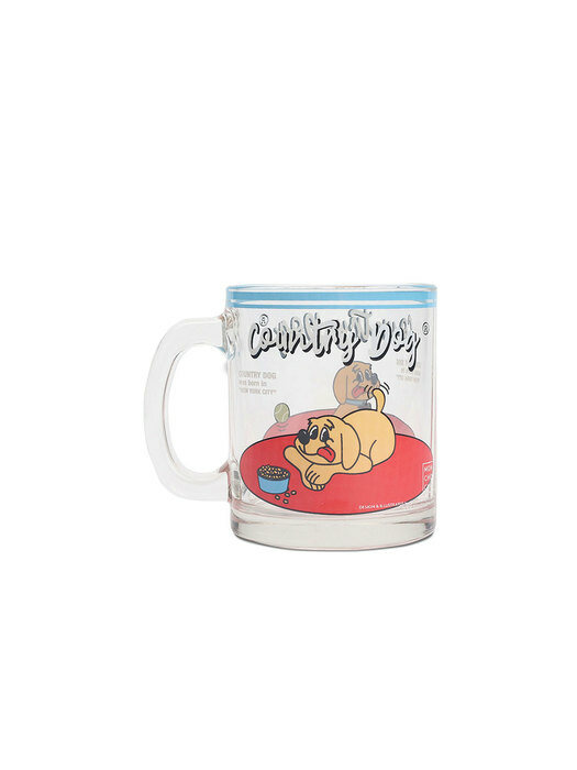 Country Dog Glass Cup_Beige Dog