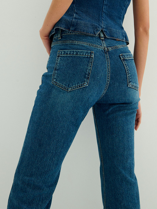 Mid-rise Bootcut Jeans_D.blue