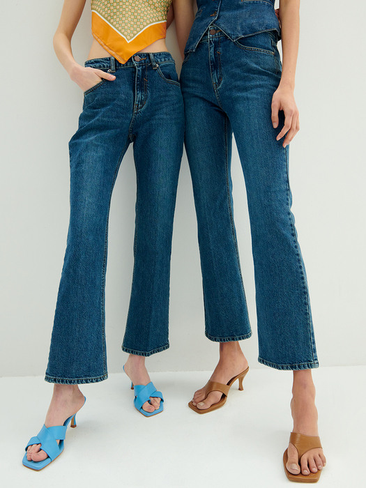 Mid-rise Bootcut Jeans_D.blue