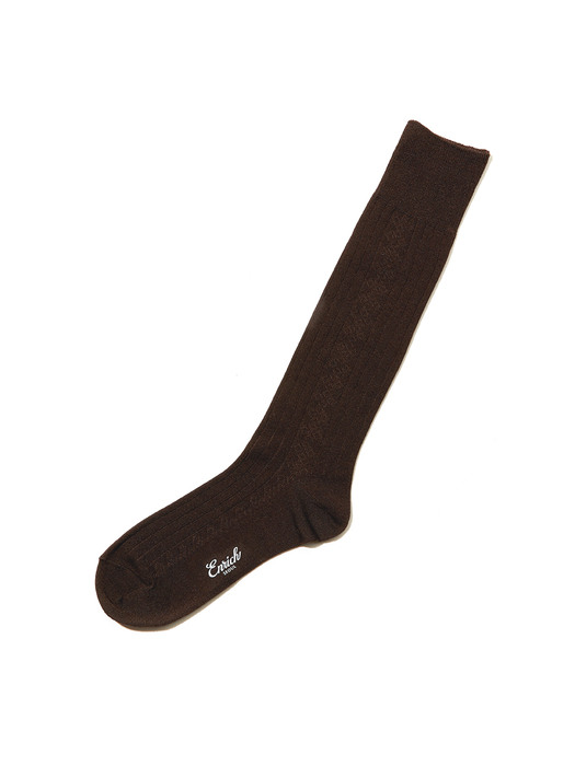 [Over the Calf] Premium Bamboo Socks - Brown
