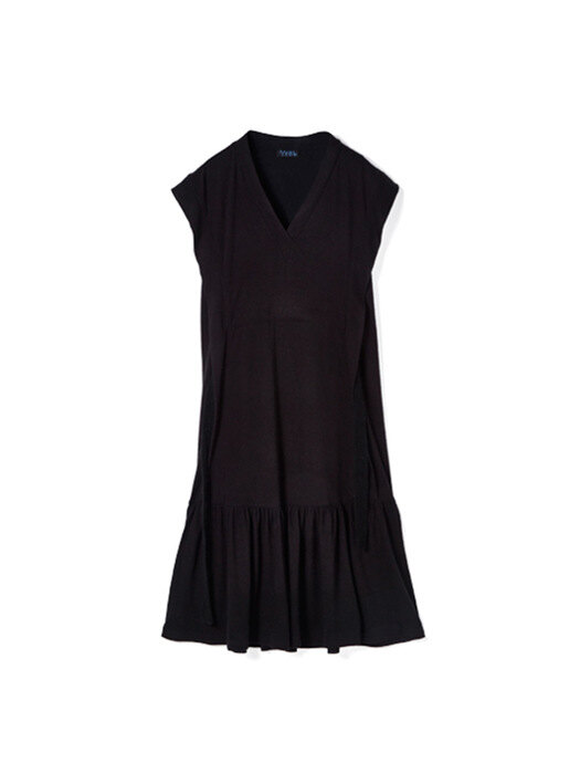 KNIT VEST DRESS BLACK