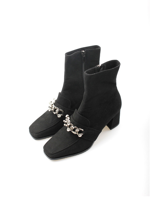 [리퍼브][225~250]Dalia Jewel Ankle Boots/B6005/SBK