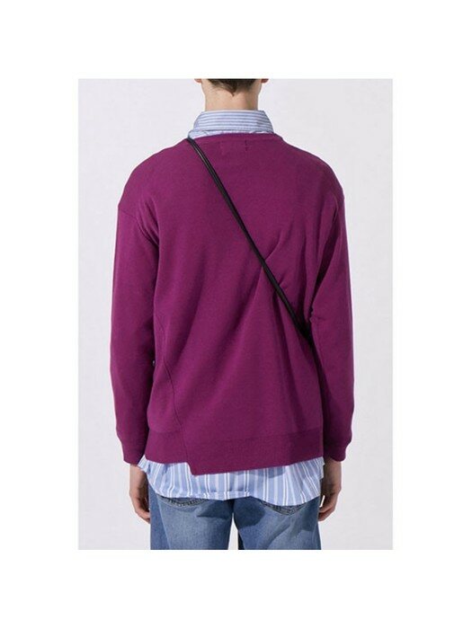 unbalanced cut half milano knit pullover_CWWAS20243PPX