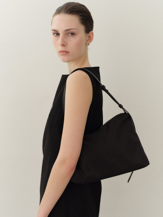 Rowie nylon shoulder bag Black