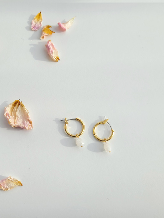 Mini Gemstone Hoop Earrings