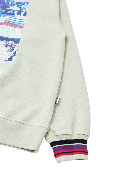 COLLAGE SWEATSHIRT-990g heavy weight (OATMEAL)