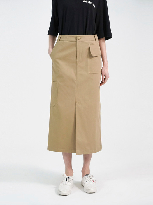 Cotton Slim Long Skirt (For WOMEN) _QWKAX21320BEX