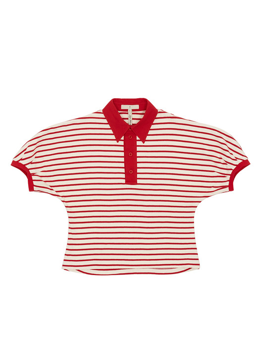 [N]GIMNYEONG Collar T-shirt (Red stripe)