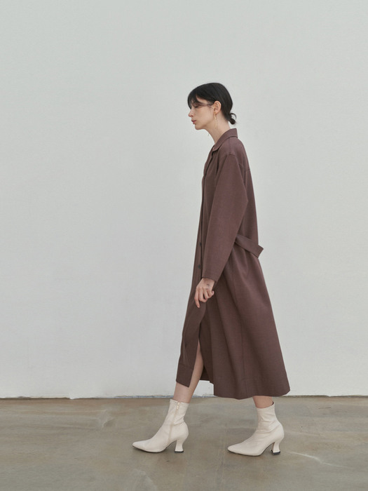 LUSH TRENCH COAT DRESS_BROWN