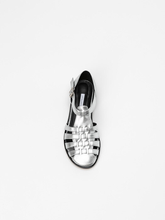 Huelva Sandals in Pure Silver
