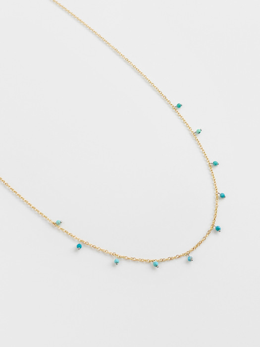 delicate sea blue necklace