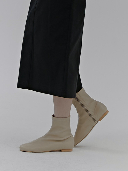Spandex ankle boots - Beige