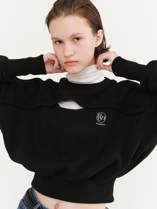 RON SLIT SWEATSHIRT BLACK