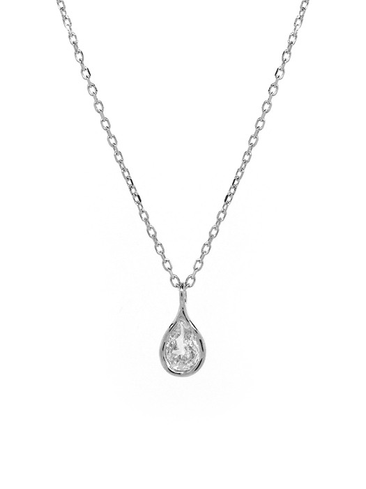 Crystal Water drop Necklace (Silver925)