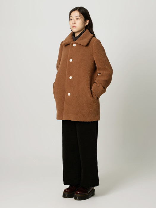 100% recycled fleece single coat | Caramel