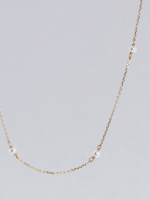 [단독]14K gold pearl necklace