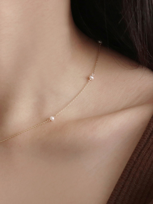[단독]14K gold pearl necklace