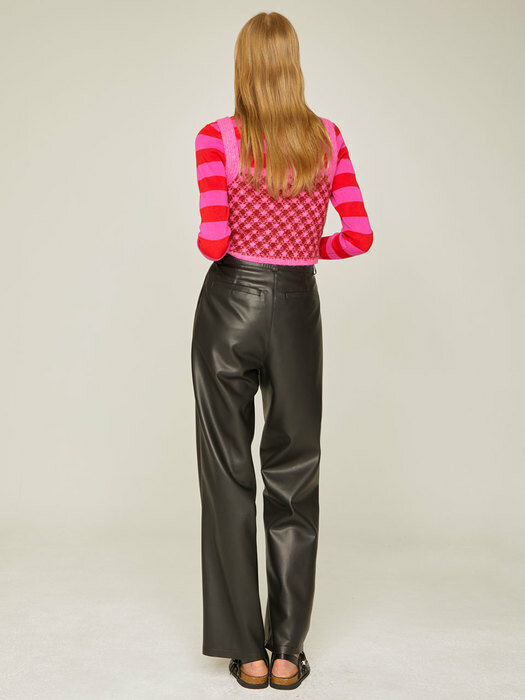 FLOW LINE LEATHER PANTS WOMEN (2Colors)