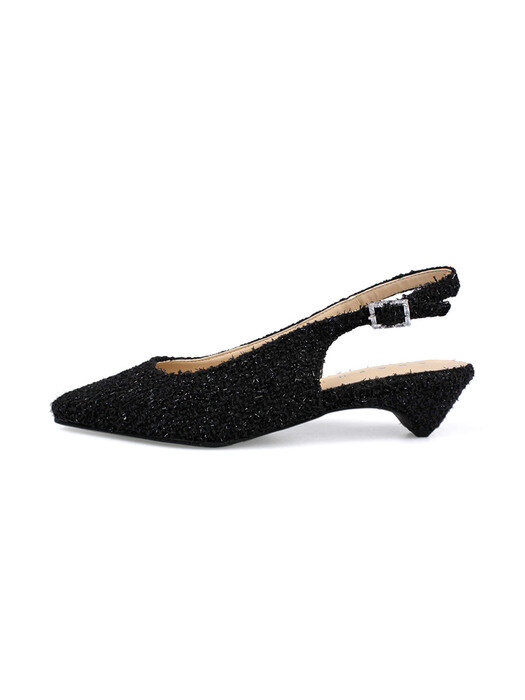 Selena Glittered Tweed Low Heel_H3012_SB